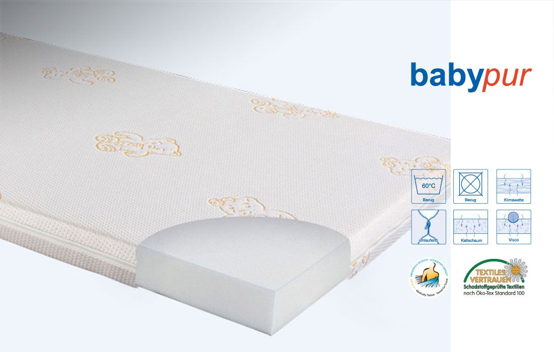 Angaben Kaltschaum-Matratze 'babypur' | Ergovital Angaben Kaltschaum-Matratze 'babypur' | Ergovital