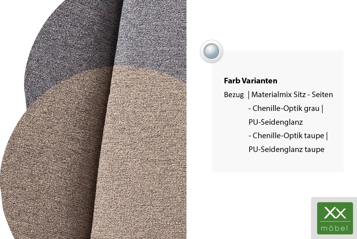 Stuhl | Variante: Farben | Chenille-Optik grau, taube Stuhl | Variante: Farben | Chenille-Optik grau, taube
