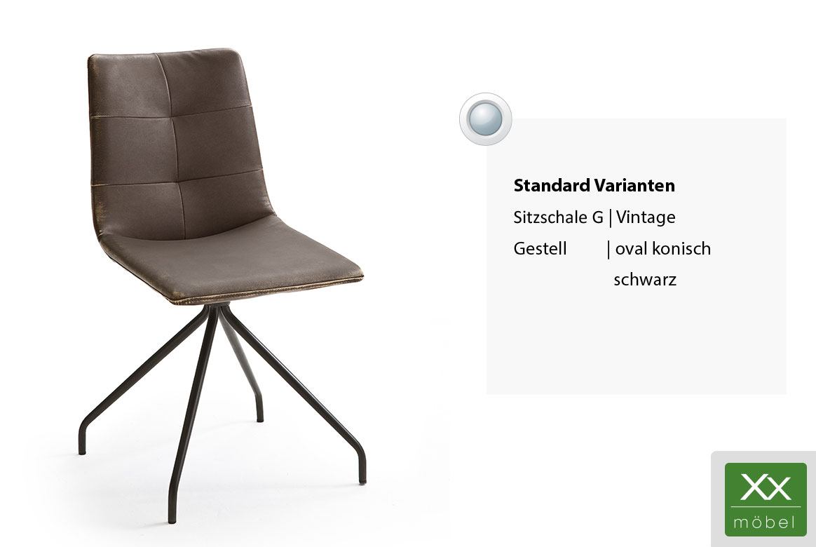 Stuhl | Standard Variante: Sitzschale G | Schwarz Gestell | oval konisch Stuhl | Standard Variante: Sitzschale G | Schwarz Gestell | oval konisch