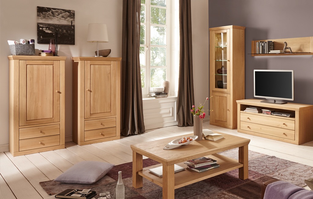 Highboard klein Eiche Bianco massiv Verona. Highboard klein Eiche Bianco massiv.