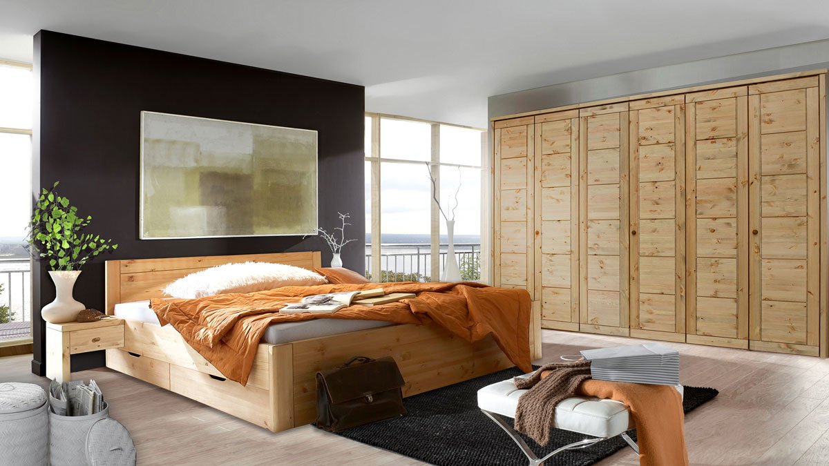 Massivholz Schlafzimmer Rauna gebeizt - geölt Massivholz Schlafzimmer Rauna gebeizt - geölt