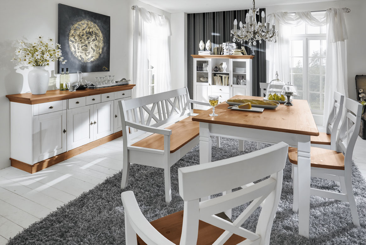 Esszimmer Landhausstil Massivholz Kiefern Linea | K02 Esszimmer Landhausstil Massivholz Kiefern Linea | K02