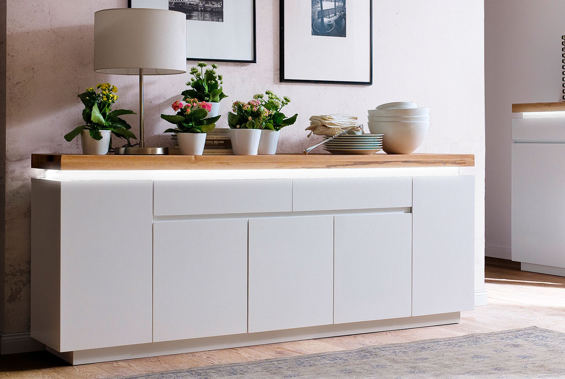 Sideboard weiss matt Romina. Sideboard weiss matt Romina.