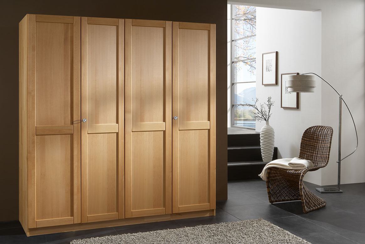 Abbildung Kleiderschrank Massivholz Buche massiv geölt | T24 Kleiderschrank Massivholz Buche massiv geölt | T24