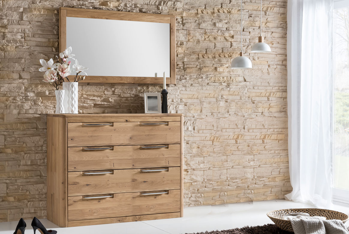 Kommode Massivholz Eiche bianco Micaja | T74 Kommode Massivholz Eiche bianco Micaja | T74