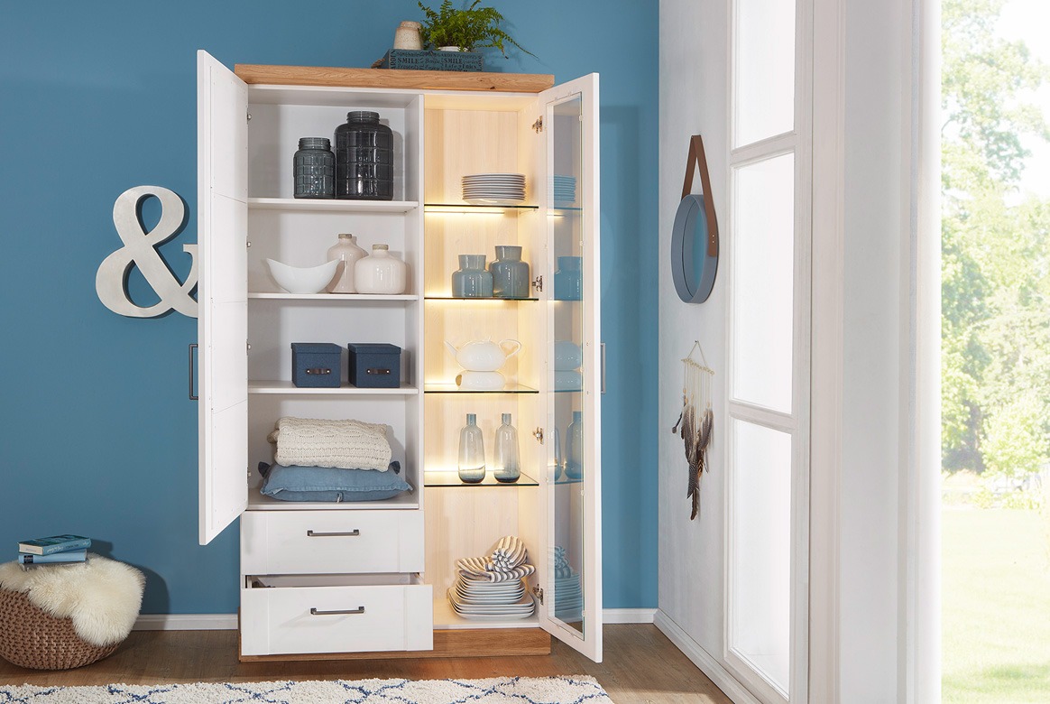 Vitrine Landhausstil weiss Season | T02 Vitrine Landhausstil weiss Season| T02