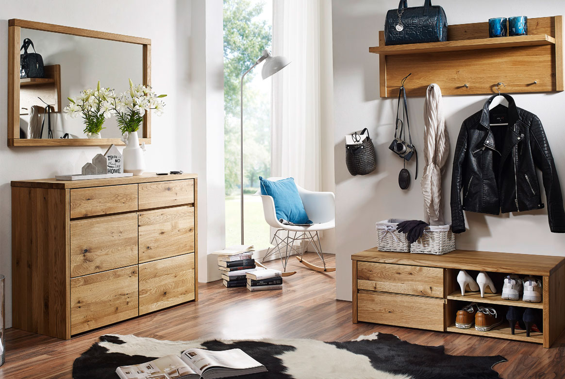 Garderoben Set Massivholz Wildeiche geölt Salzburg | G02 Garderoben Set Massivholz Wildeiche geölt Salzburg | G02