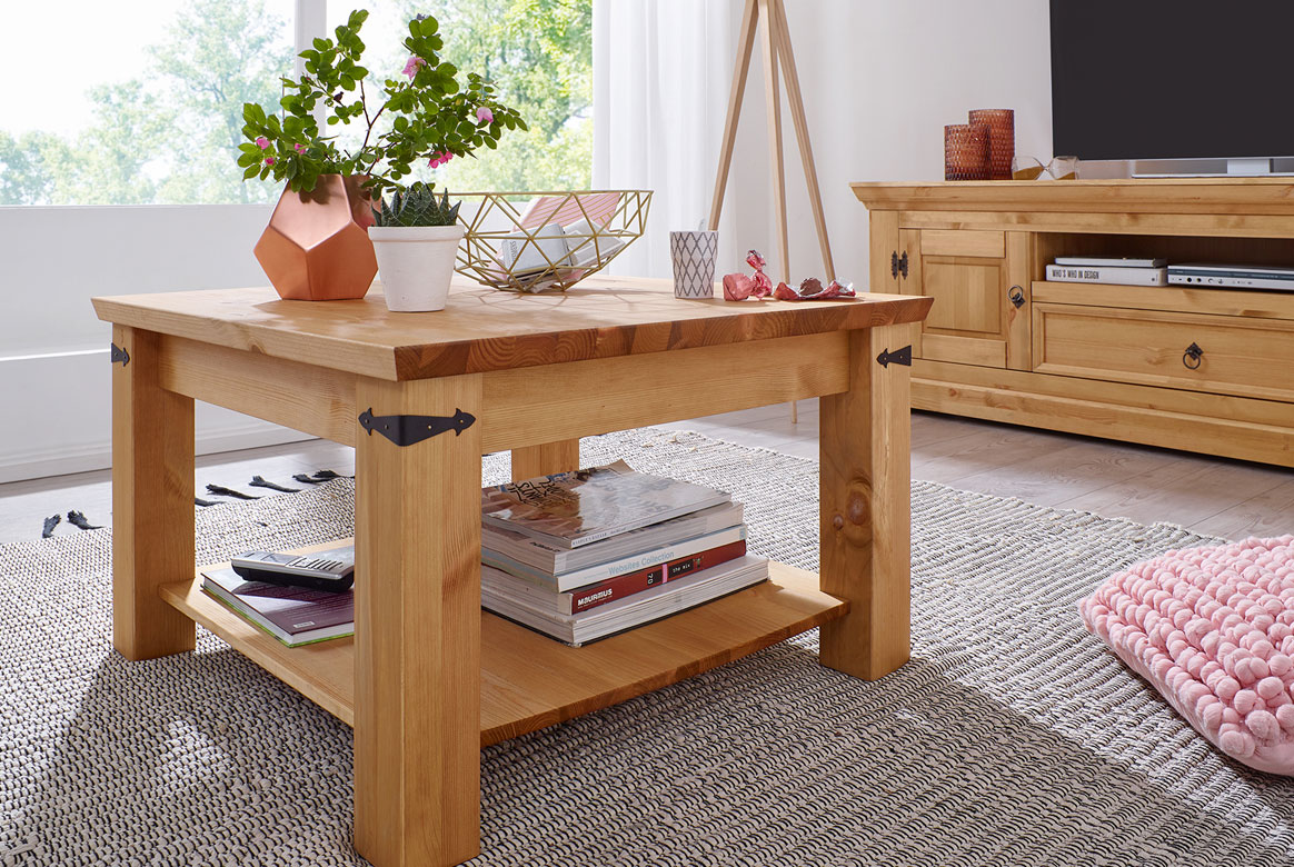 Wohnzimmer Kiefer massiv eichefarbig gebeizt geölt Prato | T65 Esszimmer Kiefer massiv eichefarbig gebeizt geölt Prato | T65