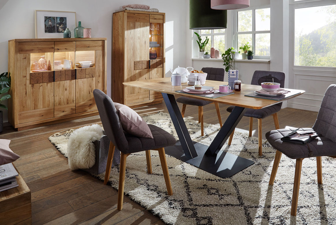 Esszimmer Massivholz Wildeiche geölt Jale II | S01 Esszimmer Massivholz Wildeiche geölt Jale II | S01