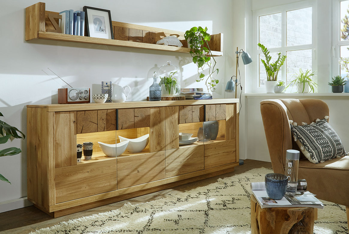 Sideboard II Massivholz Wildeiche geölt Jale II | T07 Sideboard II Massivholz Wildeiche geölt Jale II | T07