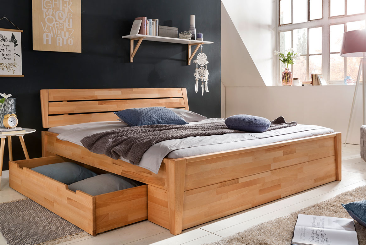 Bettgestell 180x200 Cosmos Kernbuche massiv Bettgestell 180x200 Cosmos Kernbuche massiv